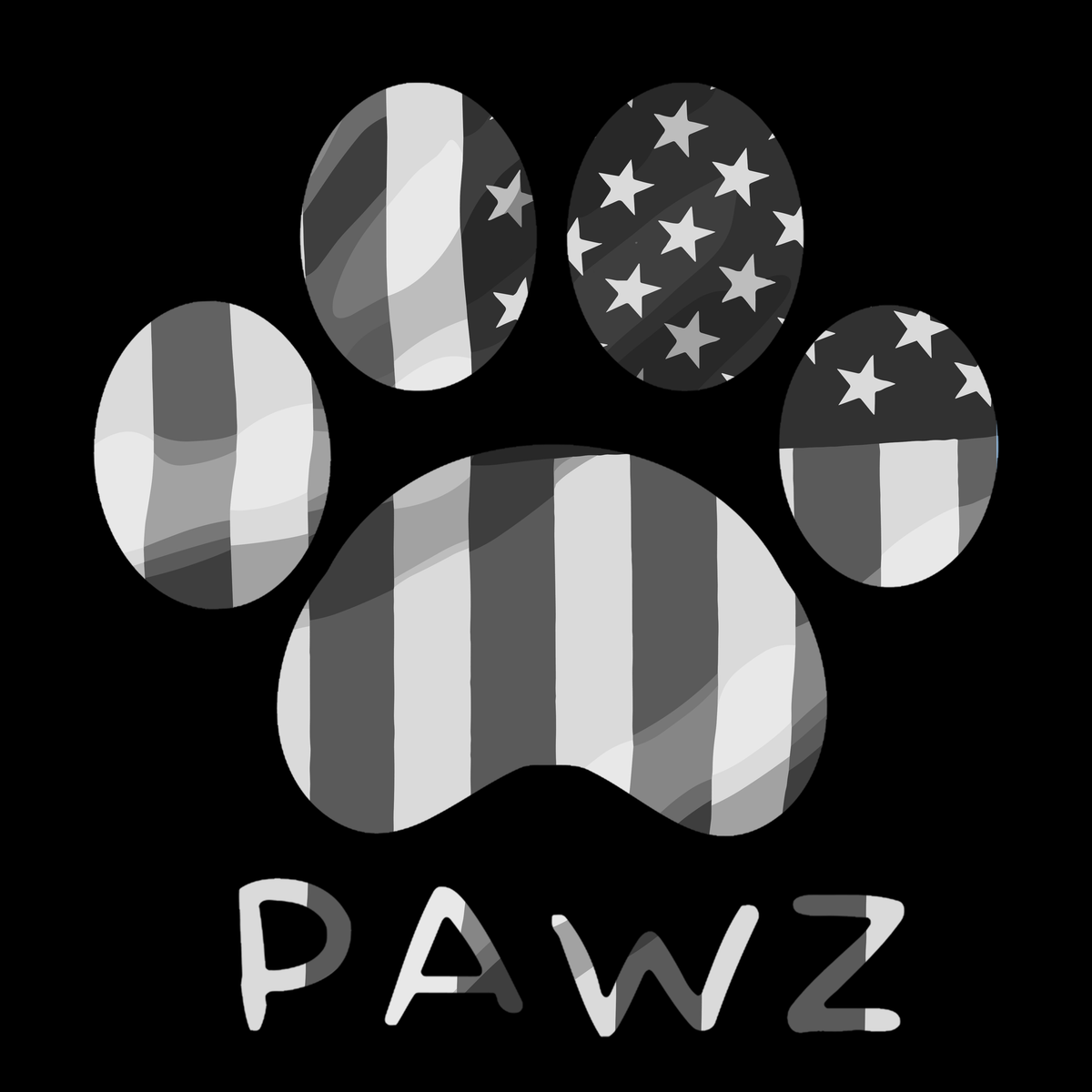 B/W Vertical Flag Paw (Adult Hoodie) Super Sale
