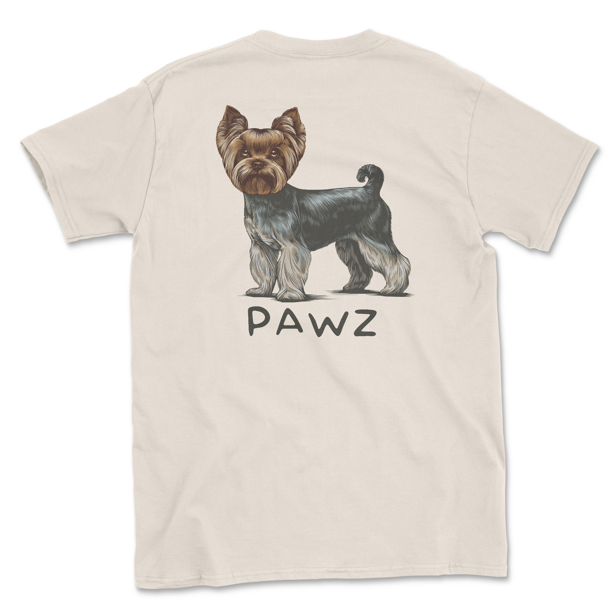 Yorkie - Natural (Adult Short Sleeve T-Shirt) (Super Sale)