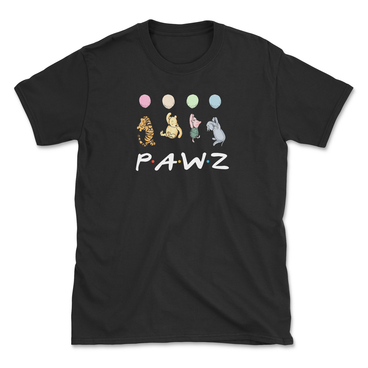 Best Friends - Black (Front Print) (Adult Short Sleeve T-Shirt) Limited Edition