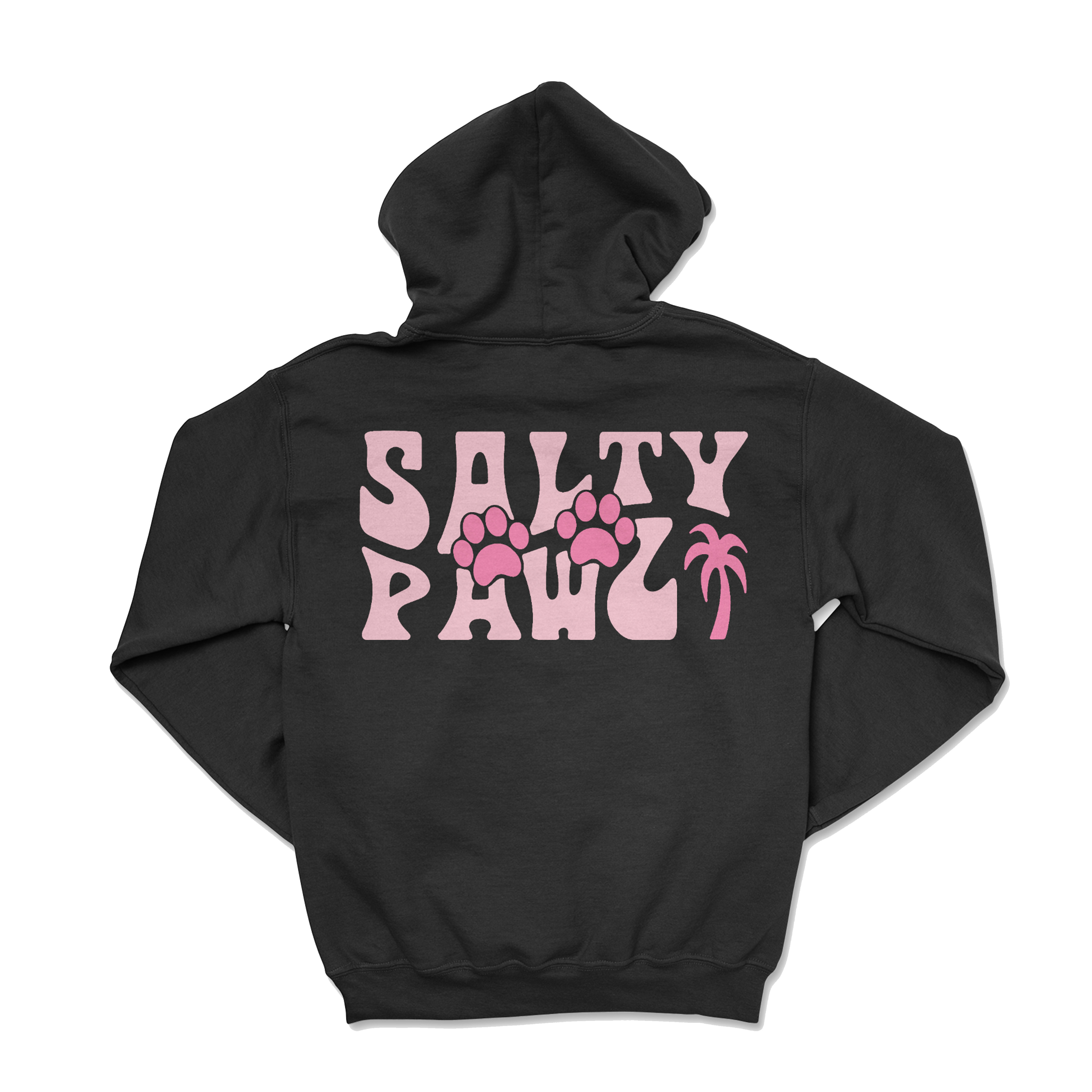 Salty Pawz Black/Pink (Adult Hoodie) (Super Sale)