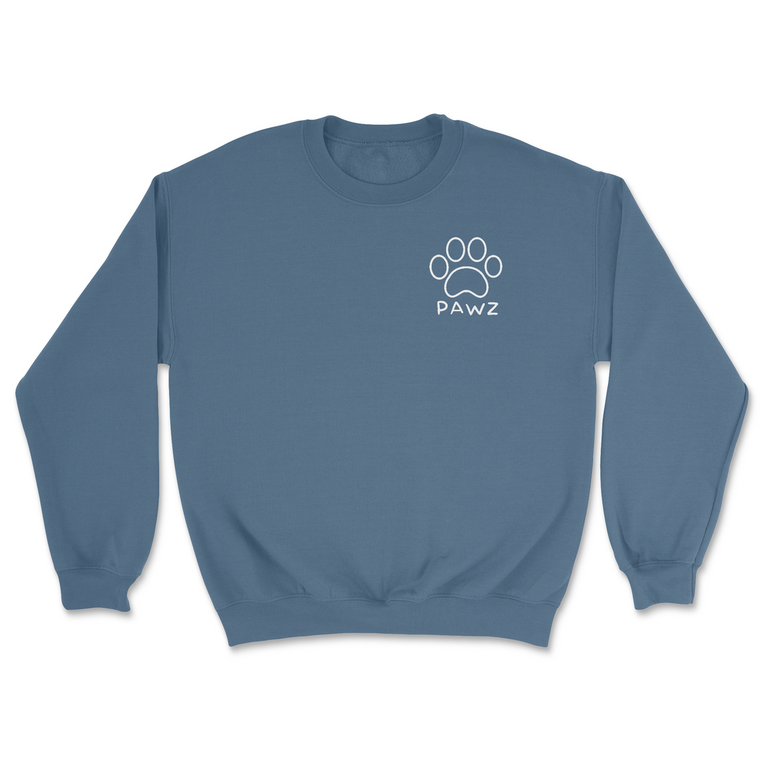 Blue Tie Dye Paw (Adult Crewneck)