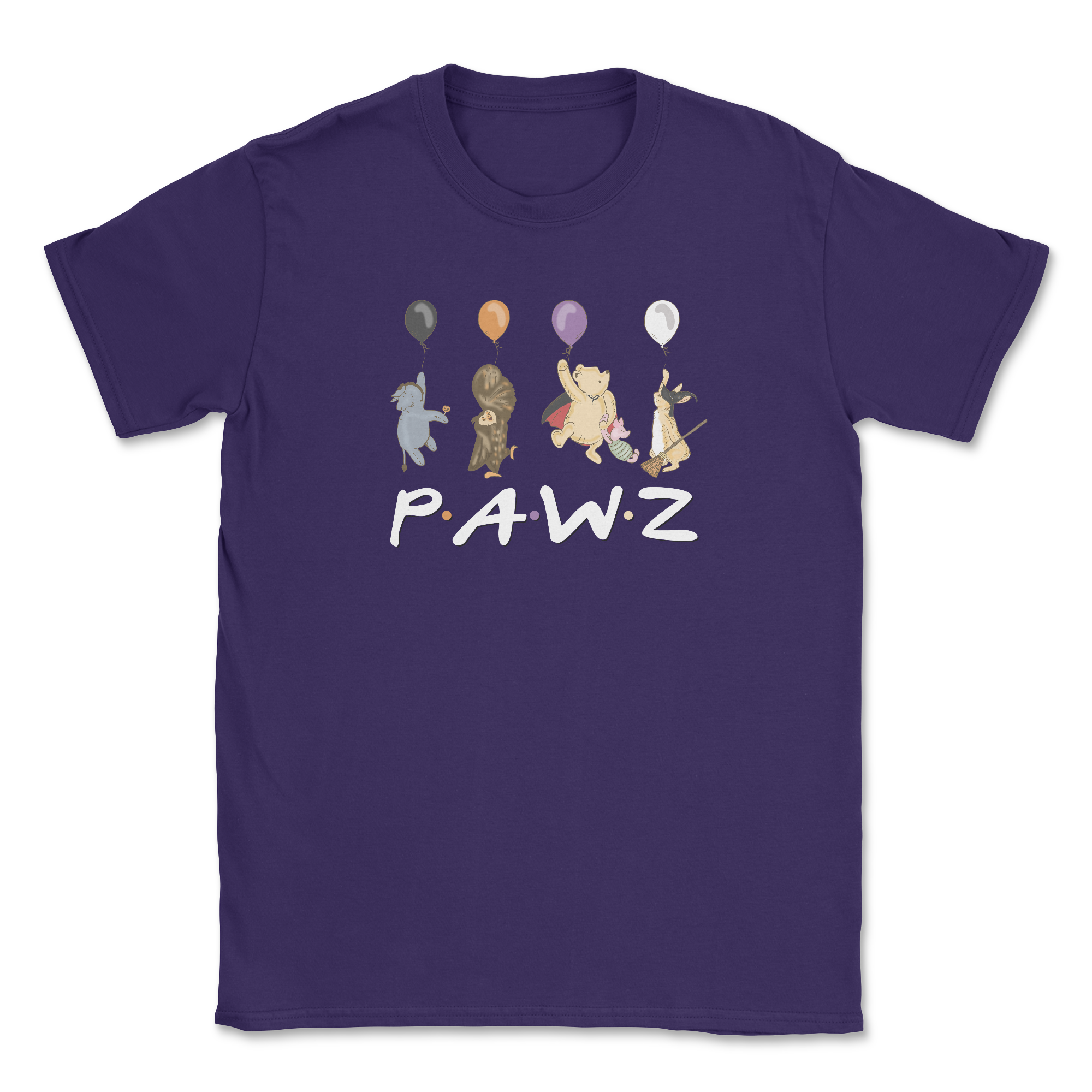 Forever Friends - Purple (Front Print) (Adult Short Sleeve T-Shirt)