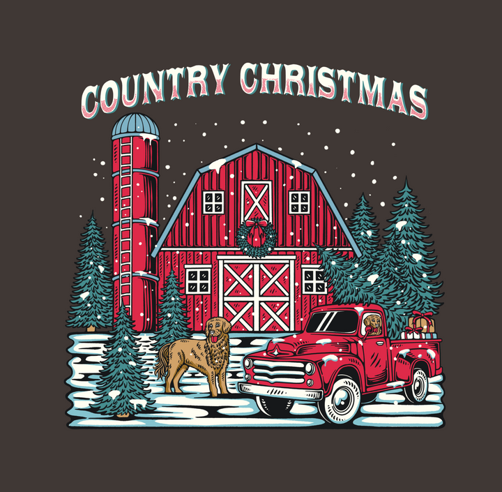 Country Christmas (Adult Hoodie)