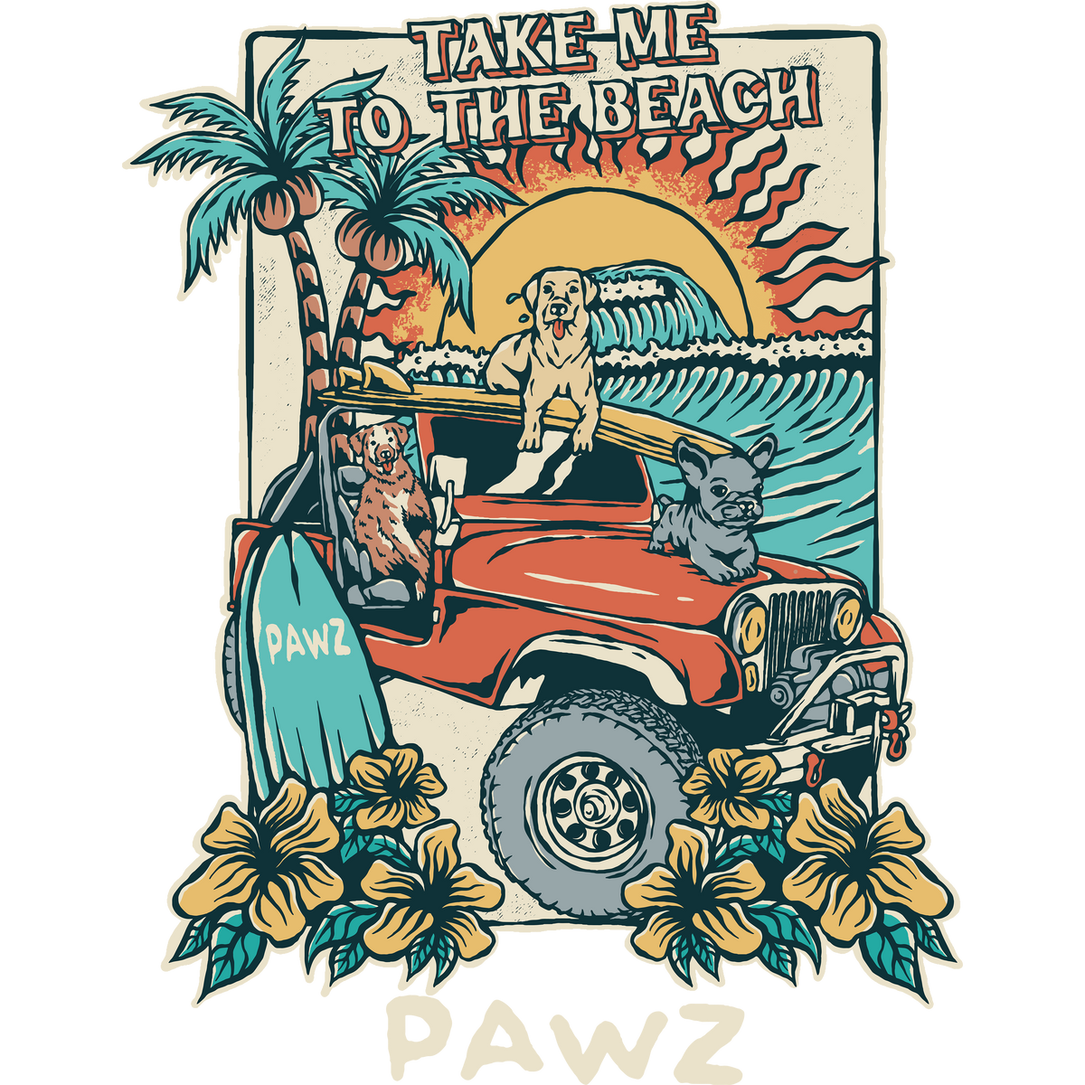 4x4 Pawz (Adult Short Sleeve T-Shirt) Super Sale
